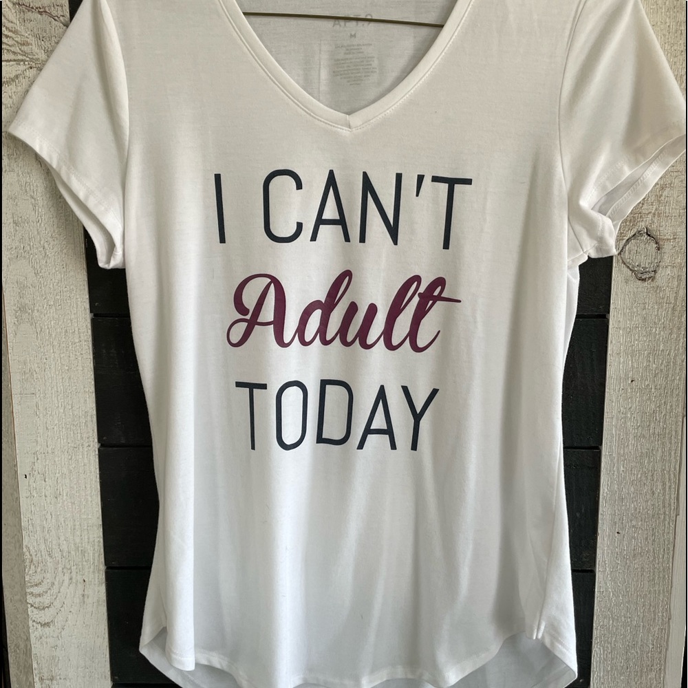 White short sleeved v neck Apt 9 t-shirt.